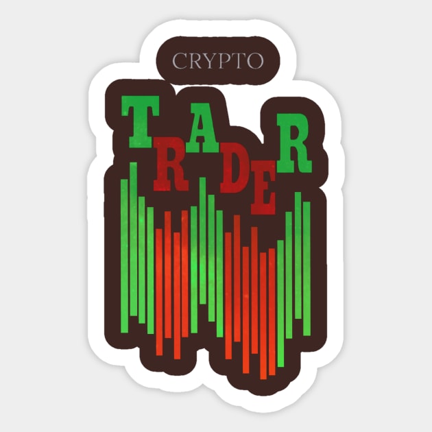 CRYPTO TRADER (CLEAN) / BROWN Sticker by Bluespider